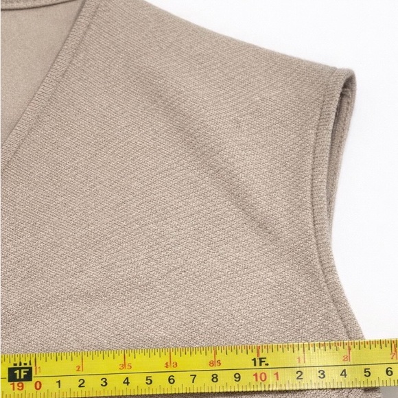 Zara Beige Asymmetrical Wrap Dress Size Medium NWT - Picture 6 of 7